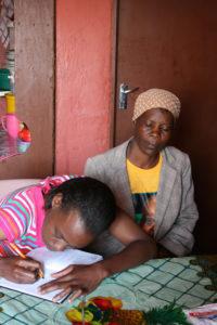 Linah Choene, who has lost her hearing because of the MDR tuberculosis treatment she was on, is now forced to write messages down when she wants to communicate with her mother Martha.